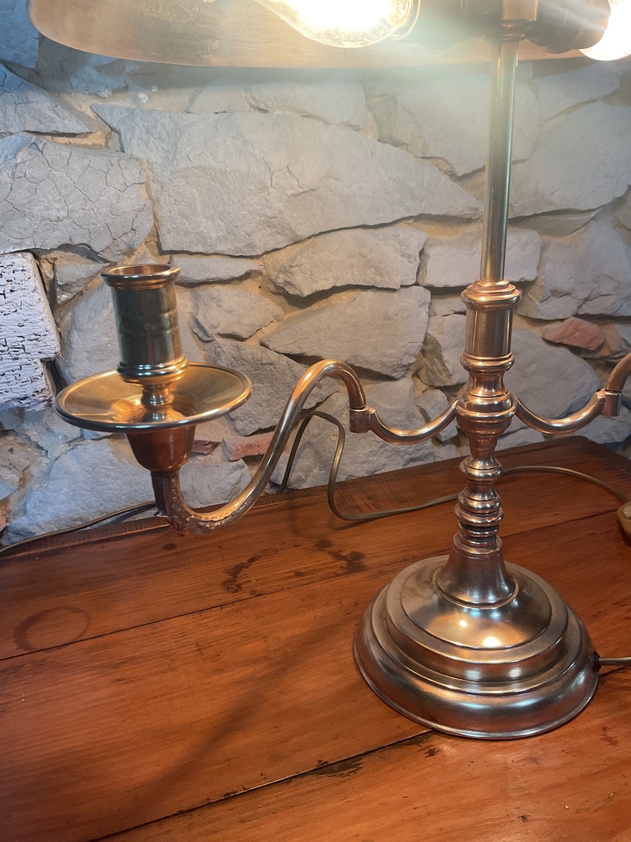 Grande lampe bouillotte dés années 1920  -photo-3
