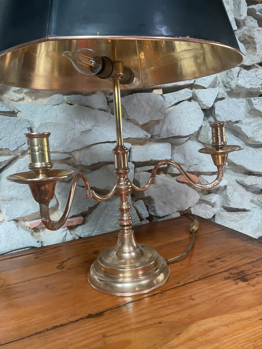 Grande lampe bouillotte dés années 1920  -photo-3