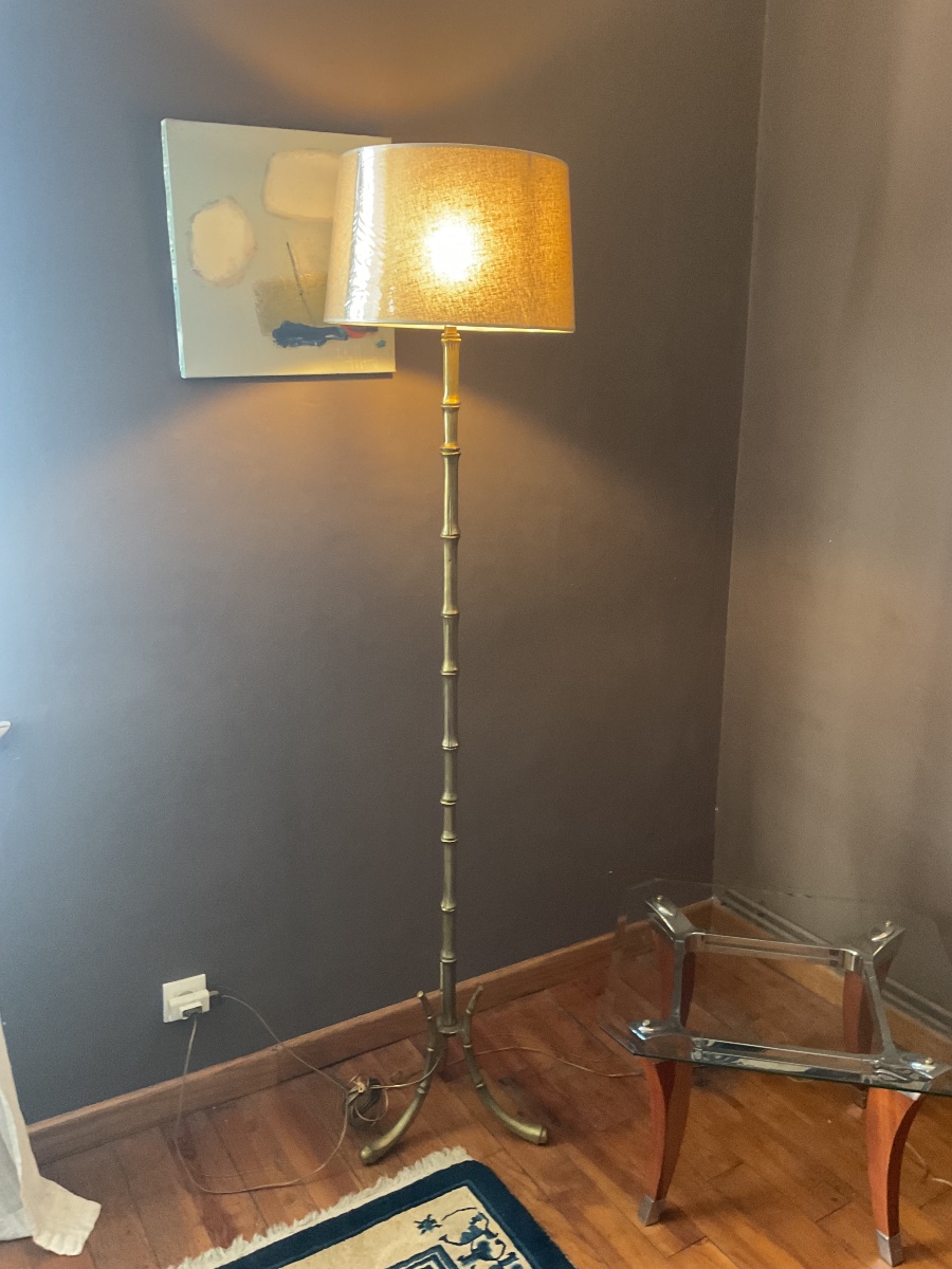 Paire de lampadaires de la Maison Bagues design années 1960 -photo-2
