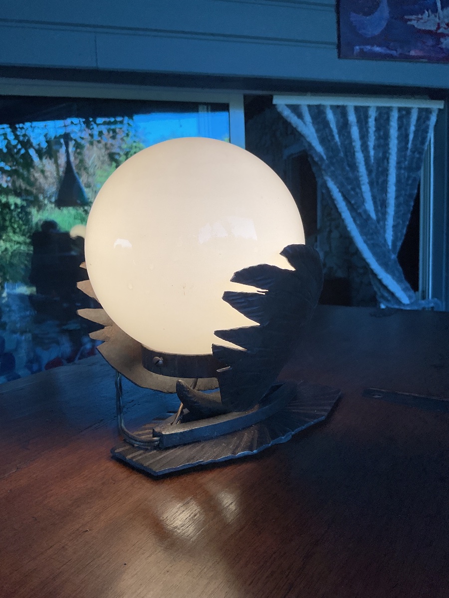 Art Deco Wrought-iron Nightlight. Circa 1925. -photo-1