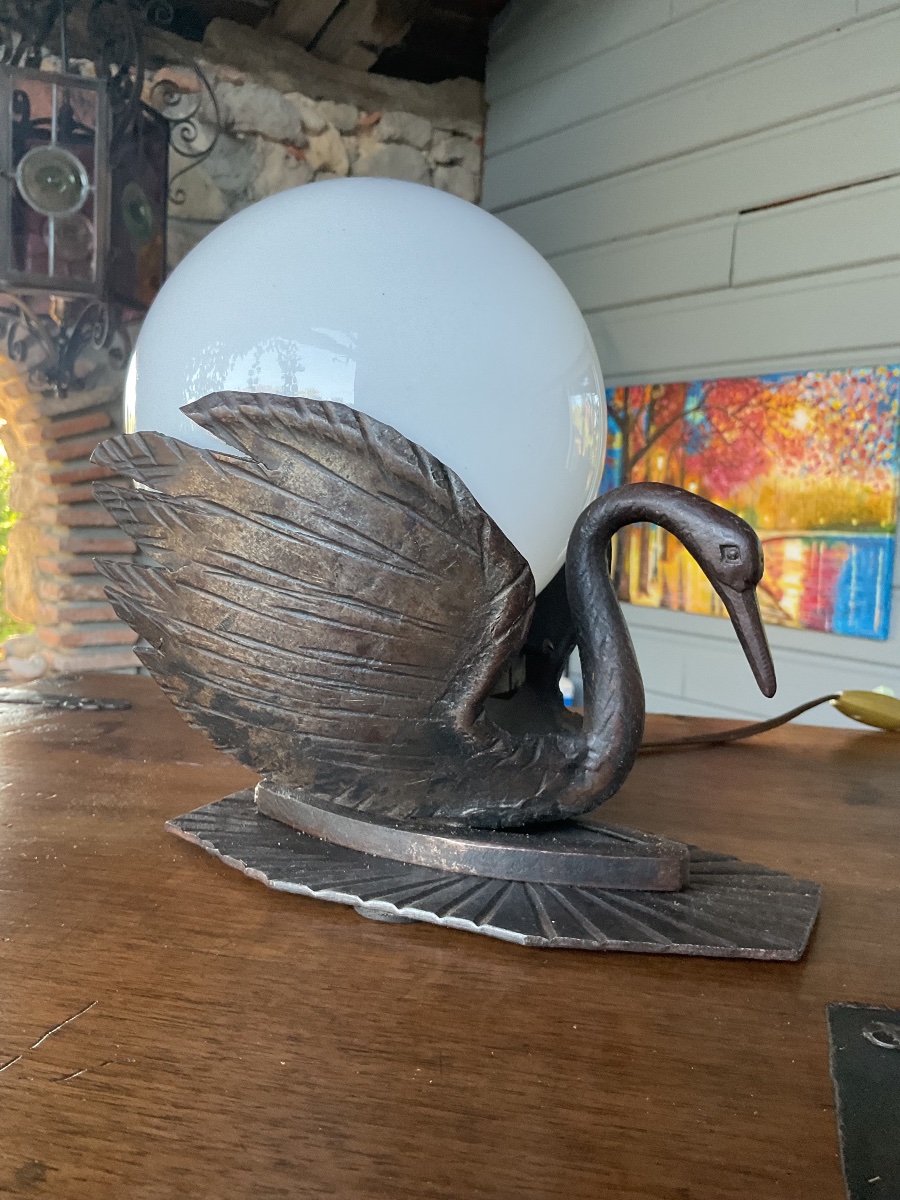 Art Deco Wrought-iron Nightlight. Circa 1925. -photo-3