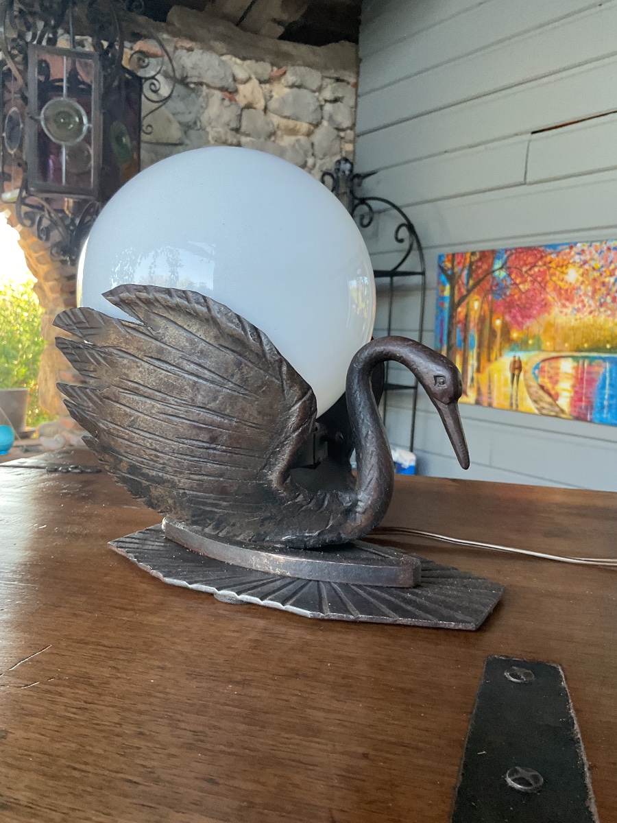 Art Deco Wrought-iron Nightlight. Circa 1925. -photo-6
