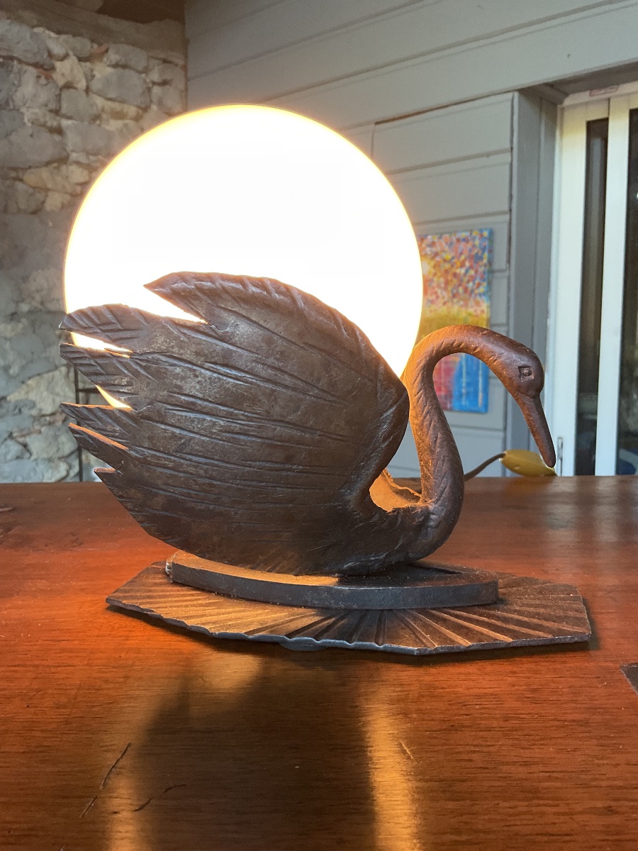 Art Deco Wrought-iron Nightlight. Circa 1925. 