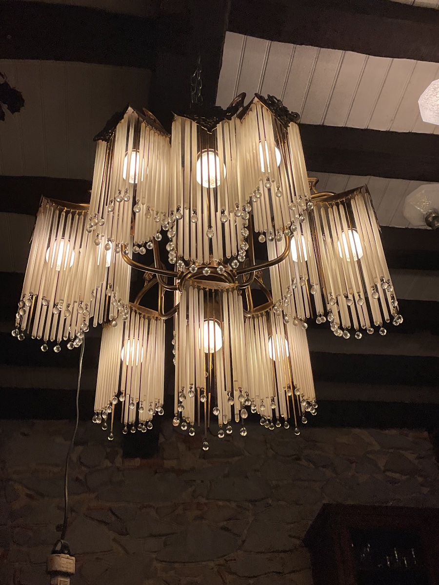 Chandelier, Art Nouveau-style Pendant Light In The Style Of Hector Guimard. Sofar -photo-2