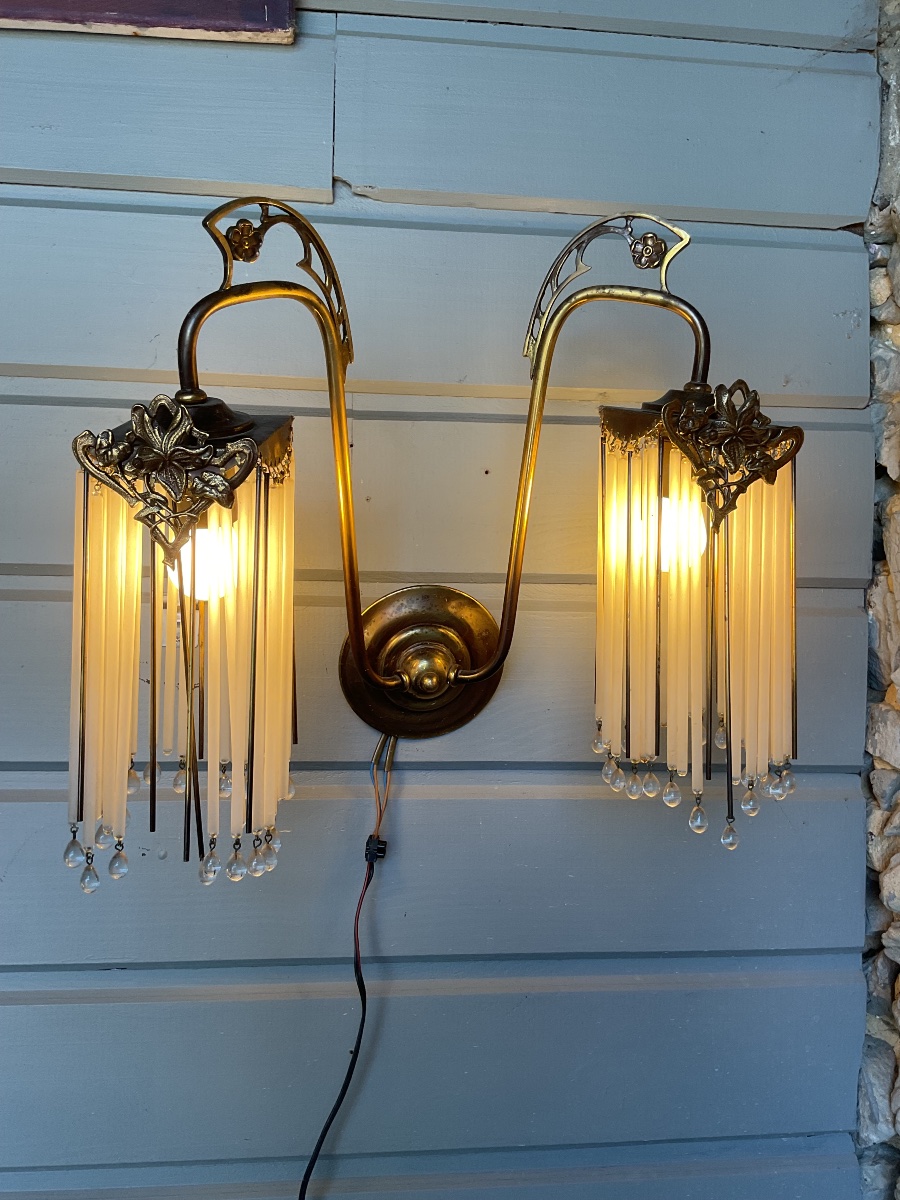 Chandelier, Art Nouveau-style Pendant Light In The Style Of Hector Guimard. Sofar -photo-7