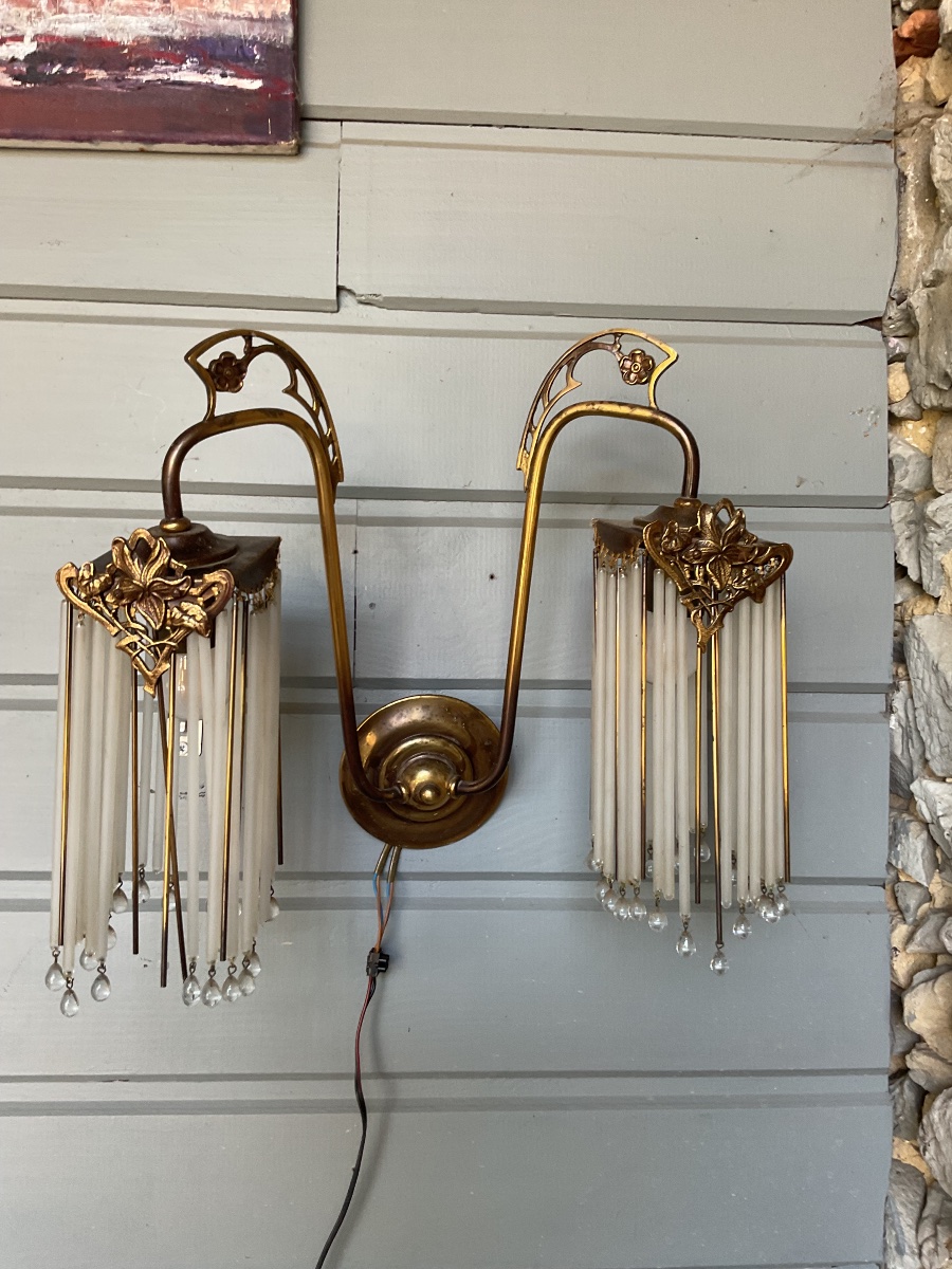 Chandelier, Art Nouveau-style Pendant Light In The Style Of Hector Guimard. Sofar -photo-8