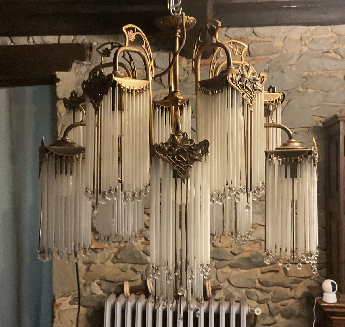 Chandelier, Art Nouveau-style Pendant Light In The Style Of Hector Guimard. Sofar 