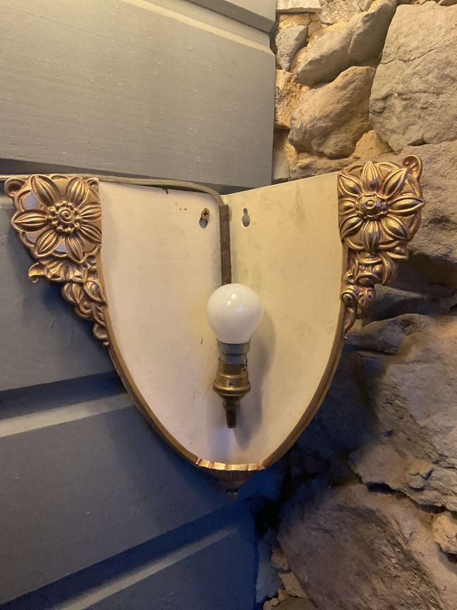 Applique d’angle Gallé  Oies sauvages Art Nouveau  Époque 1900-photo-8