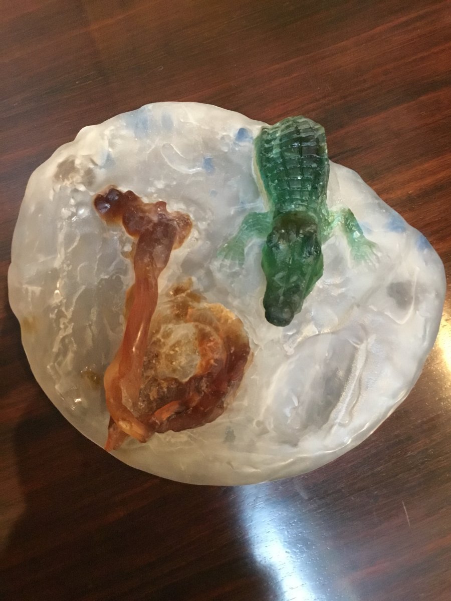 Animal Sculpture In Glass Paste.-photo-1