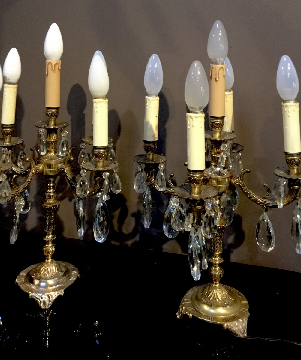 Pair Of Louis XV Style Girandoles-photo-1