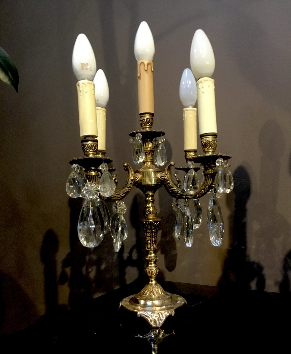 Pair Of Louis XV Style Girandoles-photo-3