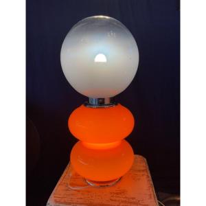 Lampe De Table Vintage Par Carlo Nasson Pour Mazzega . Italie 1970 