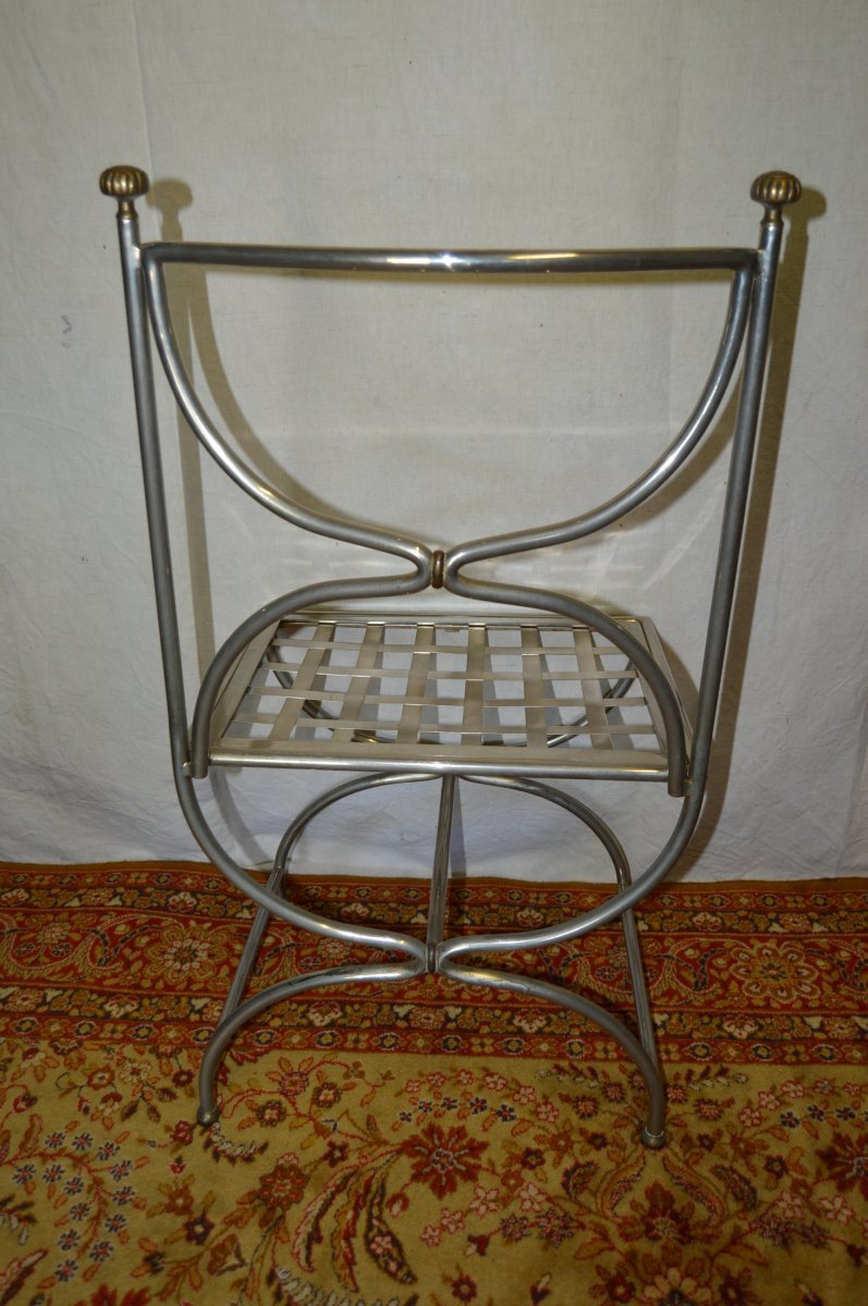 Serie De 4 Chaises De La Maison Jansen-photo-4