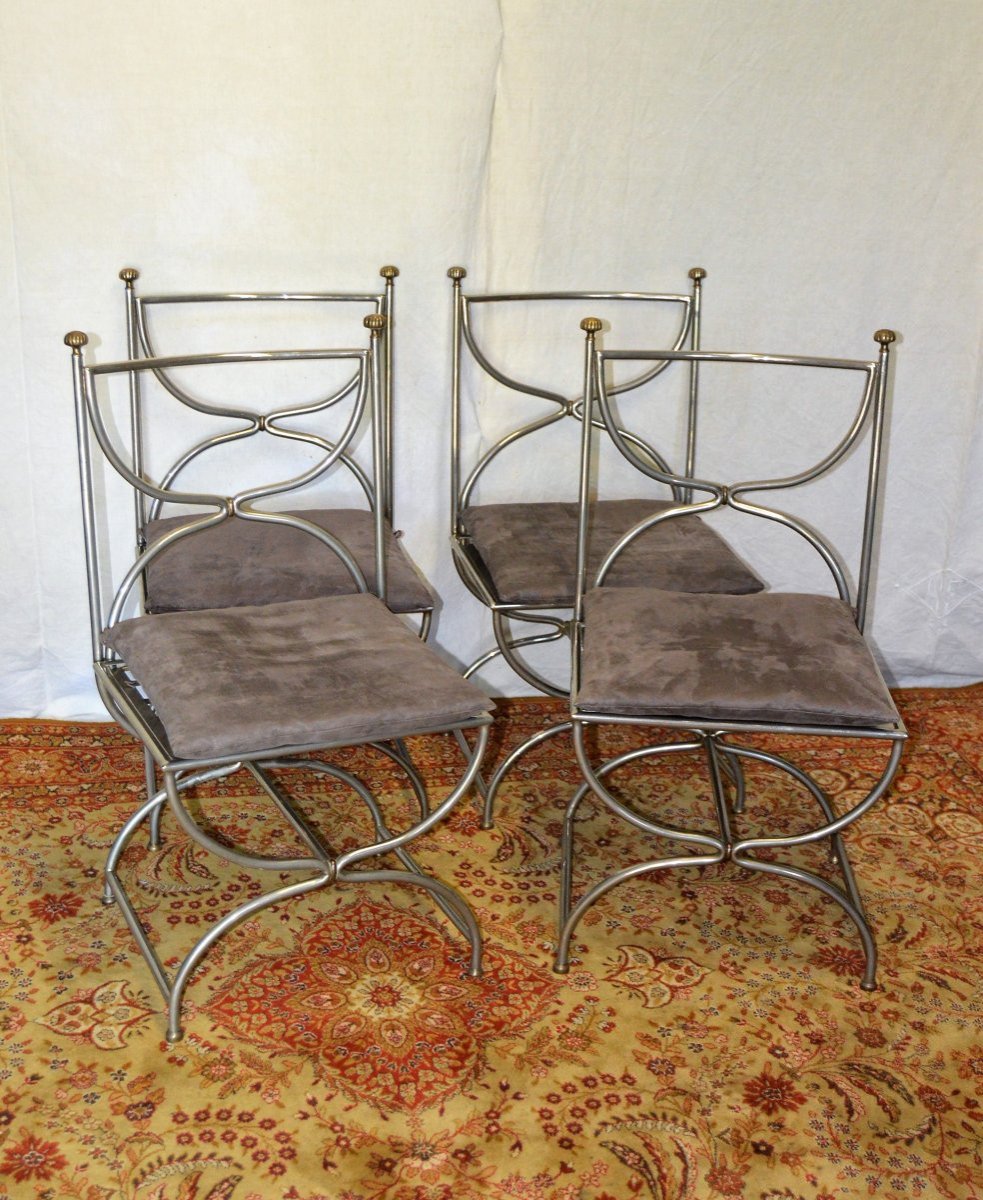 Serie De 4 Chaises De La Maison Jansen