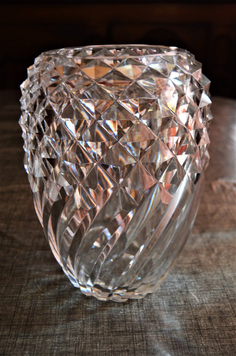 Vase en cristal "Val St Lambert belgique"-photo-3