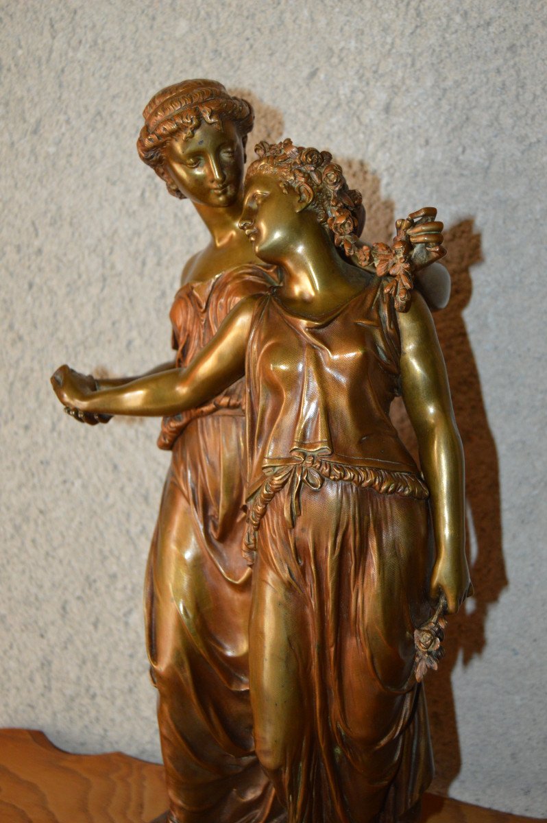 Sculpture En Bronze Signé H.dumaige-photo-4