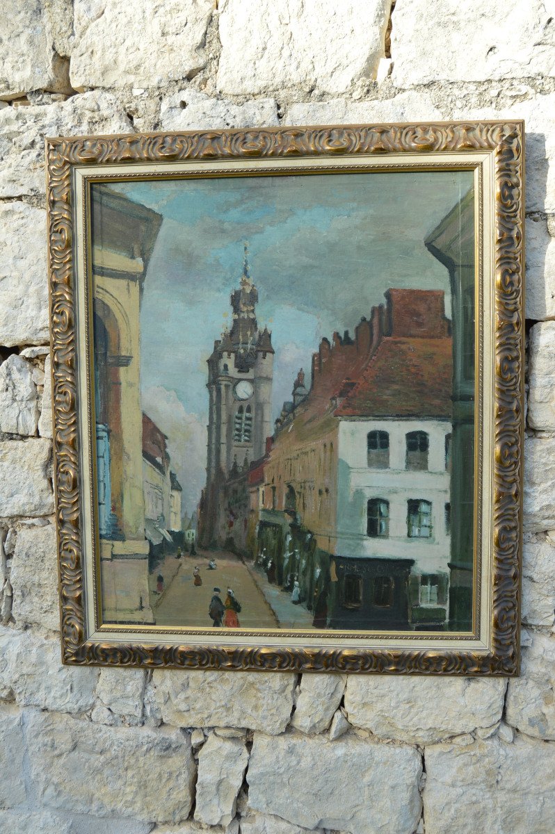 Large Painting, The Belfry Of Douai