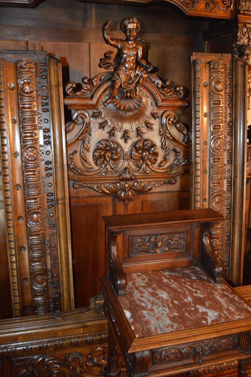 Exceptional Neo-renaissance Walnut Bedroom-photo-3