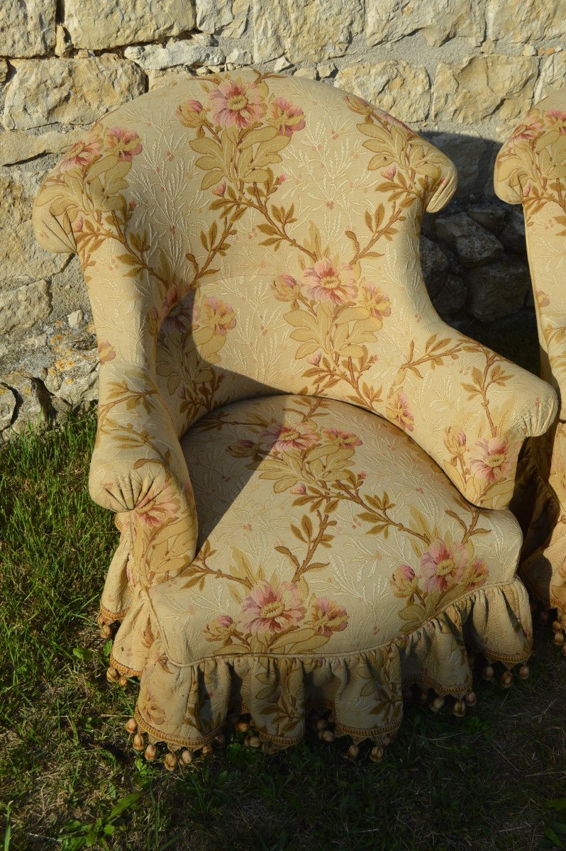 Paire De Fauteuils Crapaud Napoléon III-photo-5