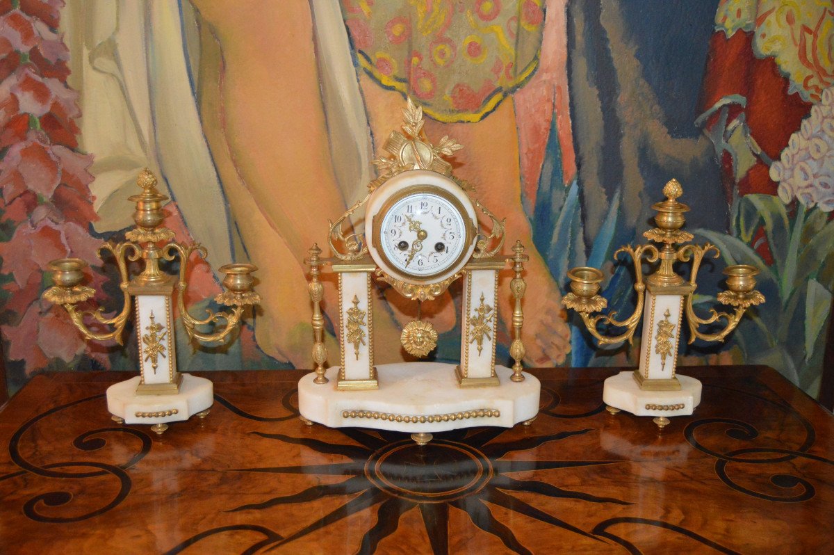 Garniture De Cheminée De Style Louis XVI-photo-3