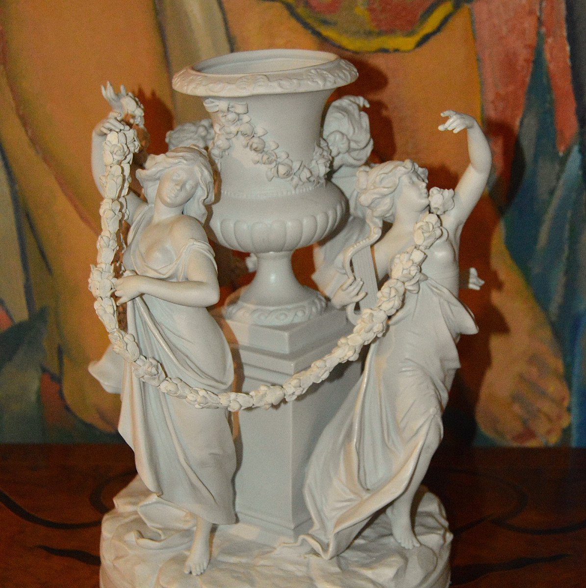 Biscuit Centerpiece, Volkstedt-rudolstadt Manufactory, Germany-photo-6