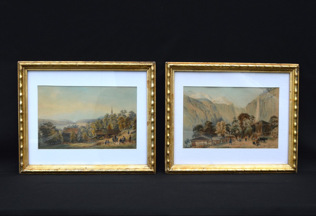 Pair Of Framed Engravings -photo-2