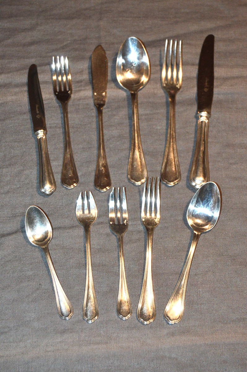 Important Christofle Spatours Pattern 147-piece Flatware Set.-photo-6