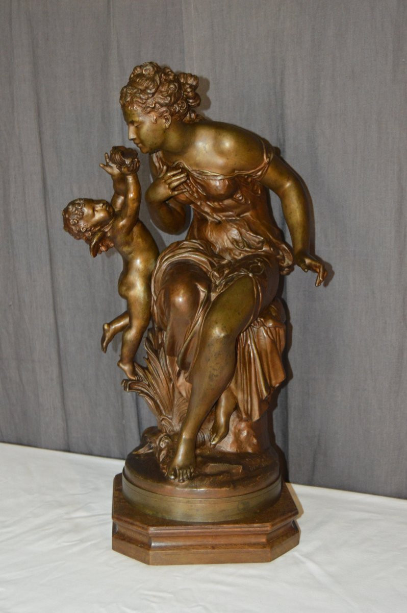 Large Sculpture Signed Mathurin Moreau-photo-4