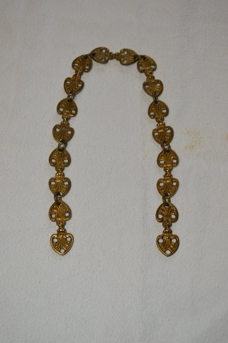 Important lustre de style empire en bronze.-photo-8