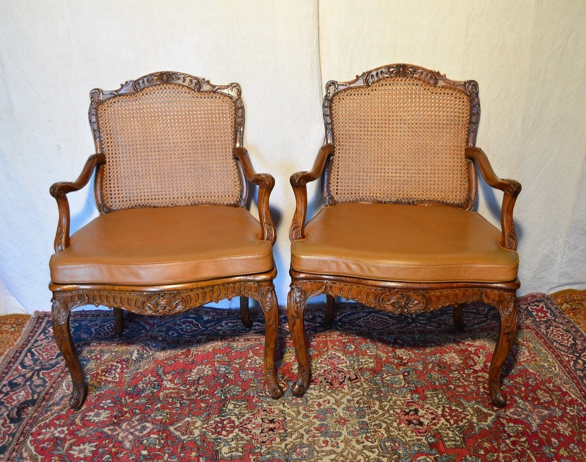 Fauteuils Estampillés  Cresson l'Aîné.-photo-2