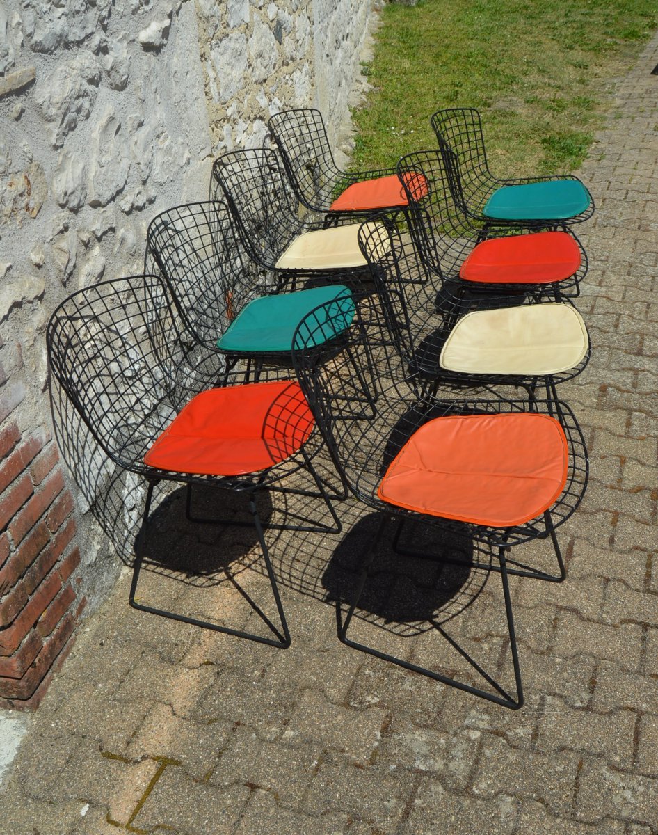 Set Of Eight Harry Bertoia Chairs-photo-2