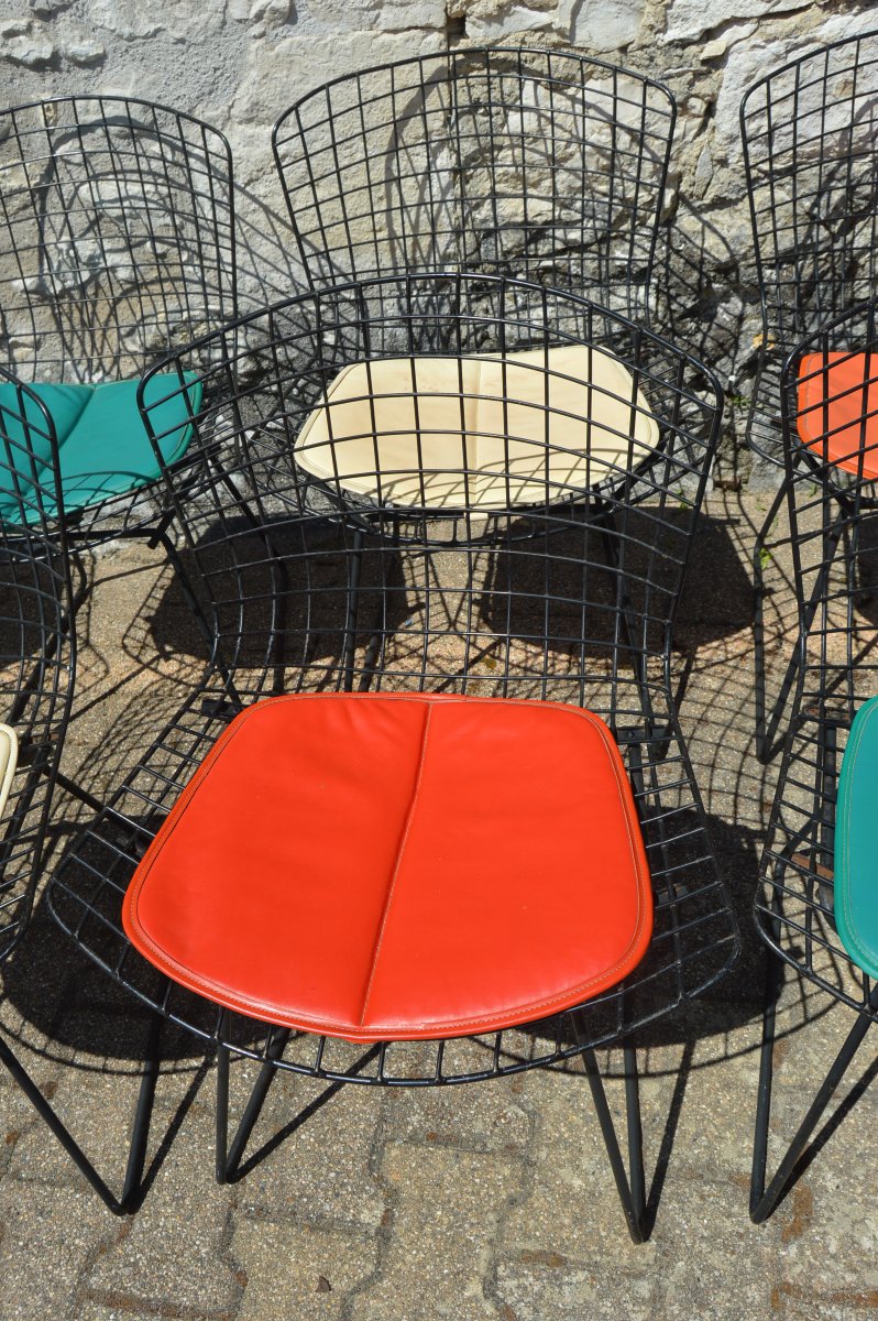 Set Of Eight Harry Bertoia Chairs-photo-3