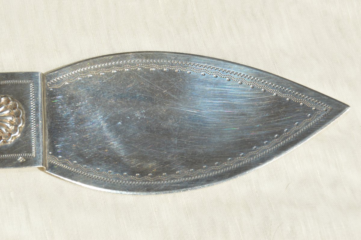 Pelle à tarte en argent, début XIX ème-photo-3