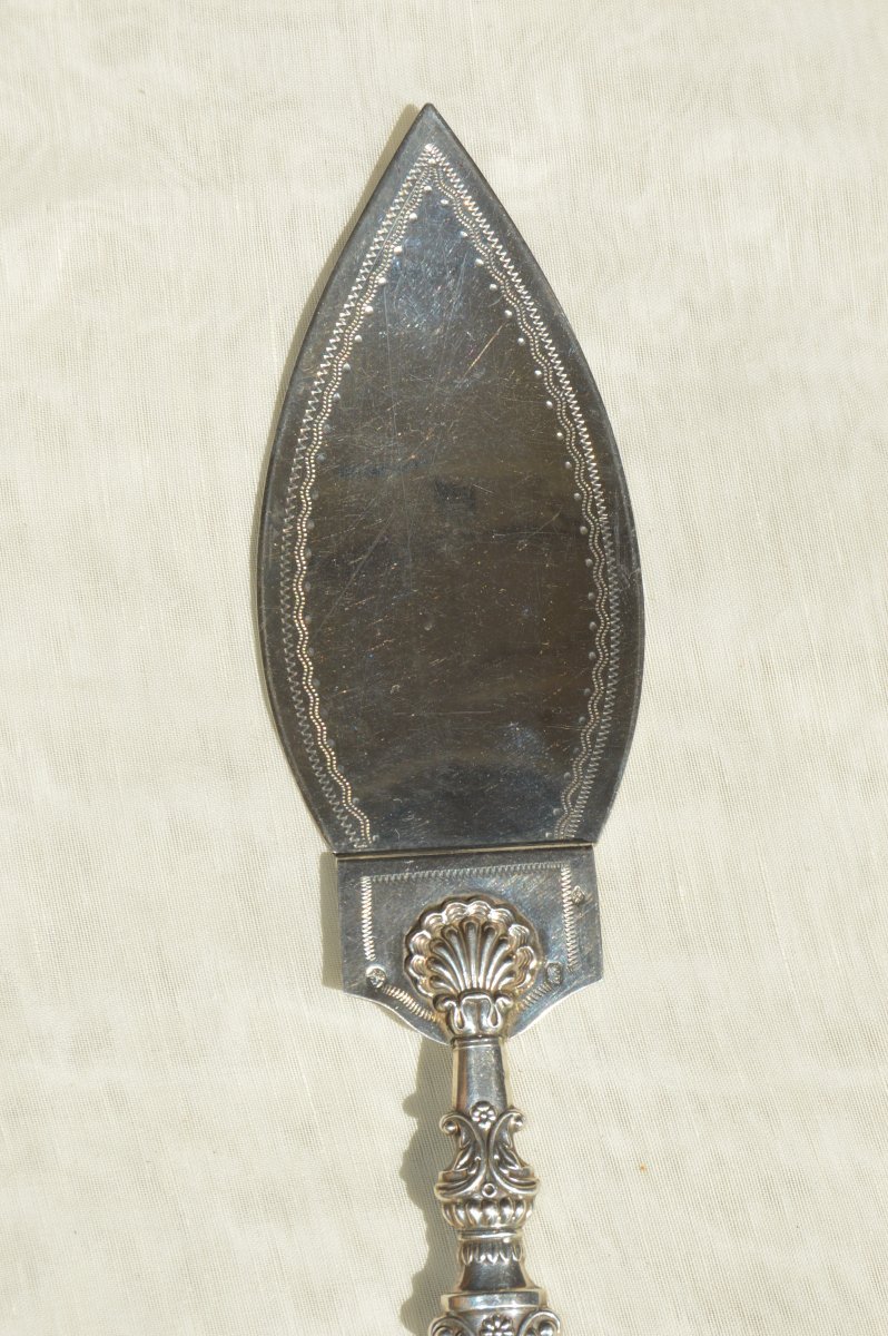 Pelle à tarte en argent, début XIX ème-photo-4