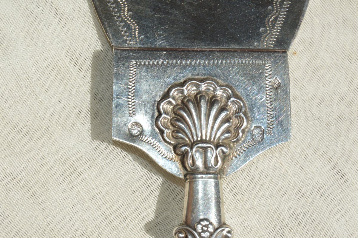 Pelle à tarte en argent, début XIX ème-photo-6