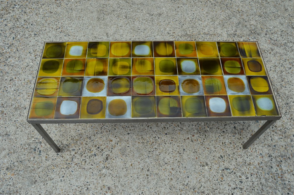 Table basse planète Roger Capron-photo-3