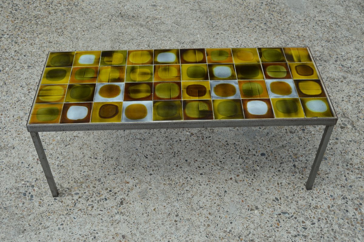 Table basse planète Roger Capron-photo-4
