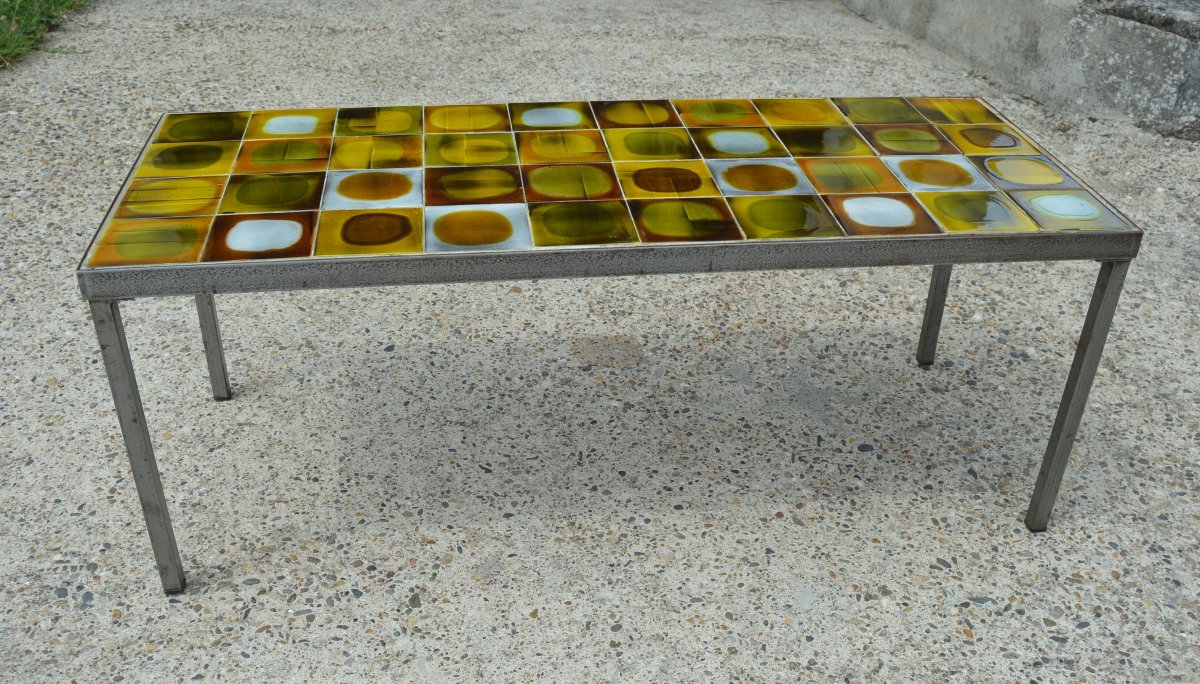 Table basse planète Roger Capron-photo-2