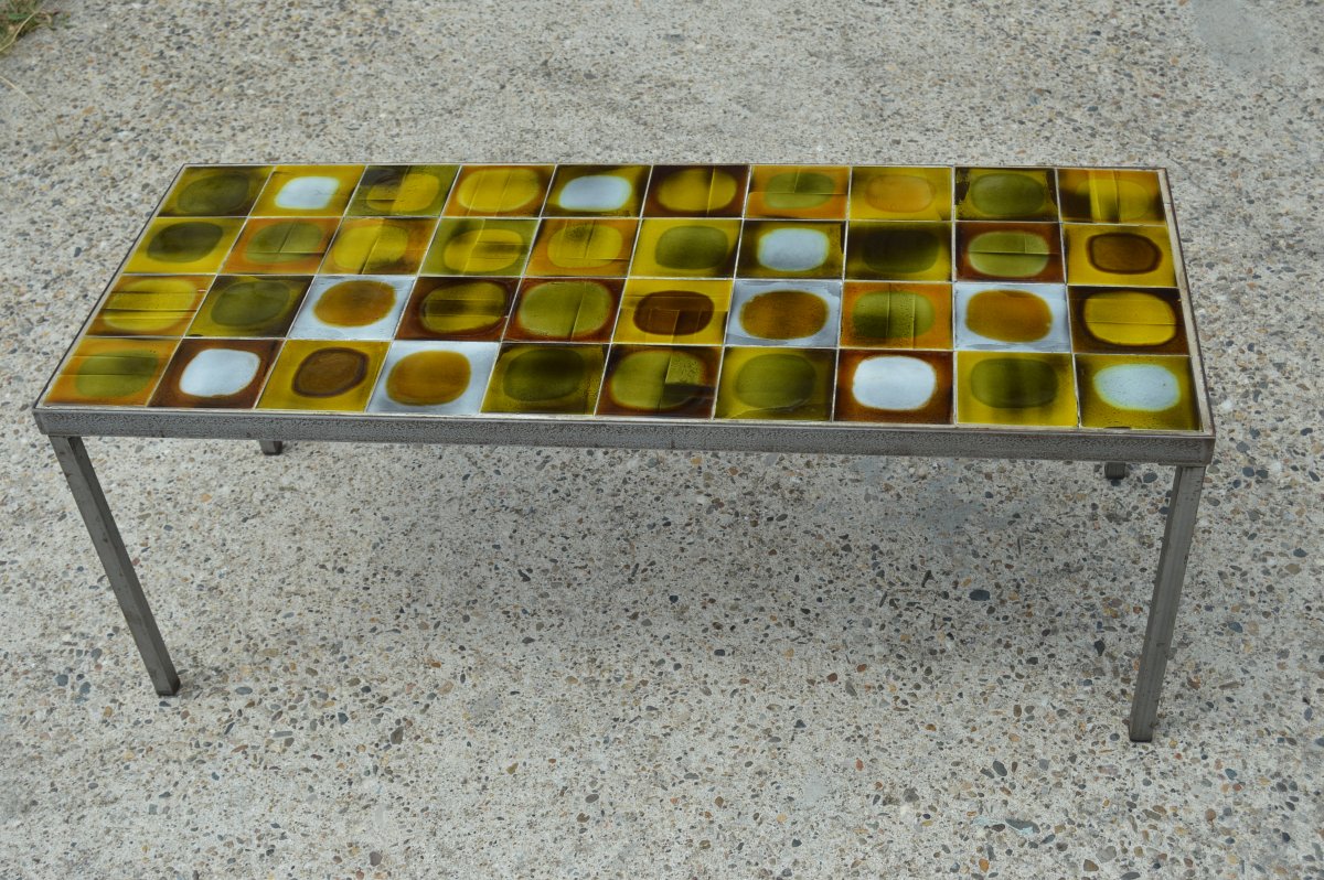 Table basse planète Roger Capron-photo-4