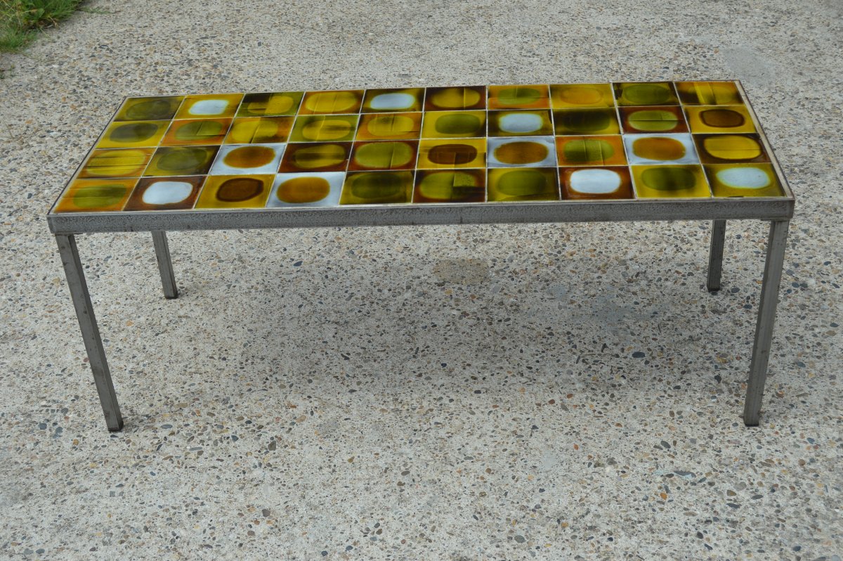 Table basse planète Roger Capron-photo-8