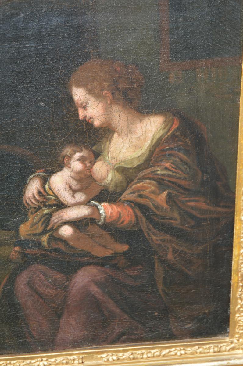 Virgin And Child Dutch School XVII Century-photo-1