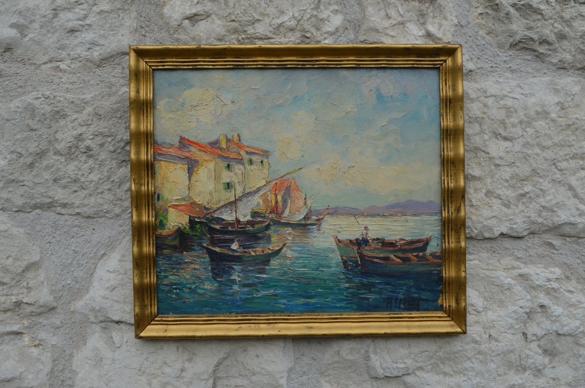 Huile sur panneau " les Martigues "