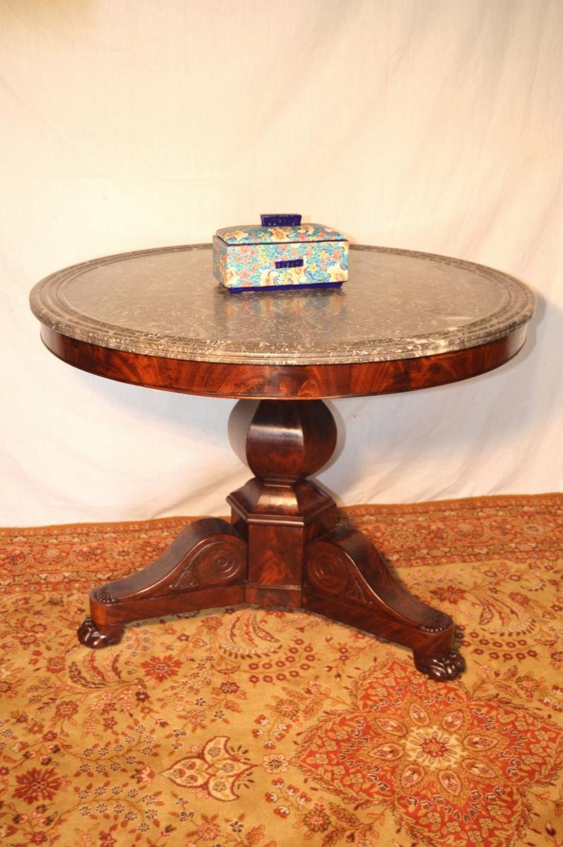 Restoration Mahogany Restoration Pedestal Table-photo-3