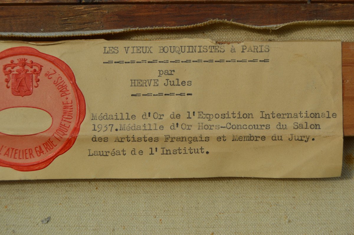 Les Bouquinistes, Painting By Jules René Hervé-photo-2