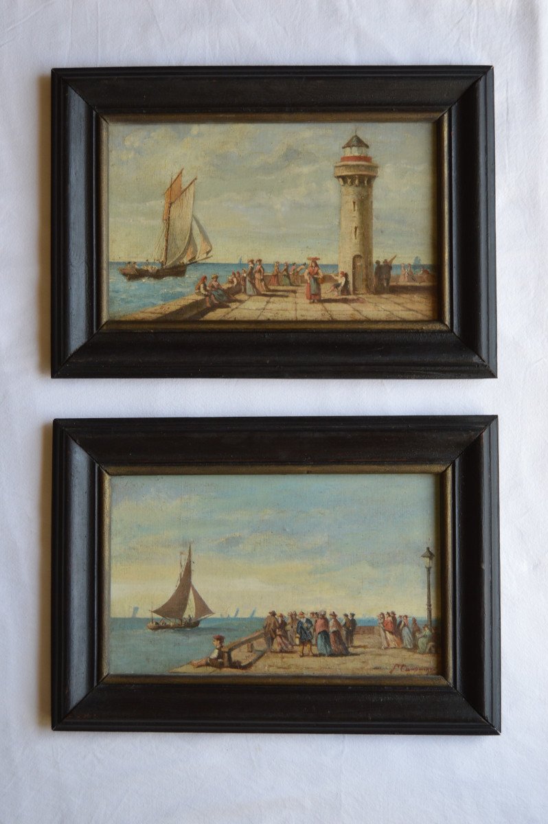 Pair Of Paintings (marines) XIX