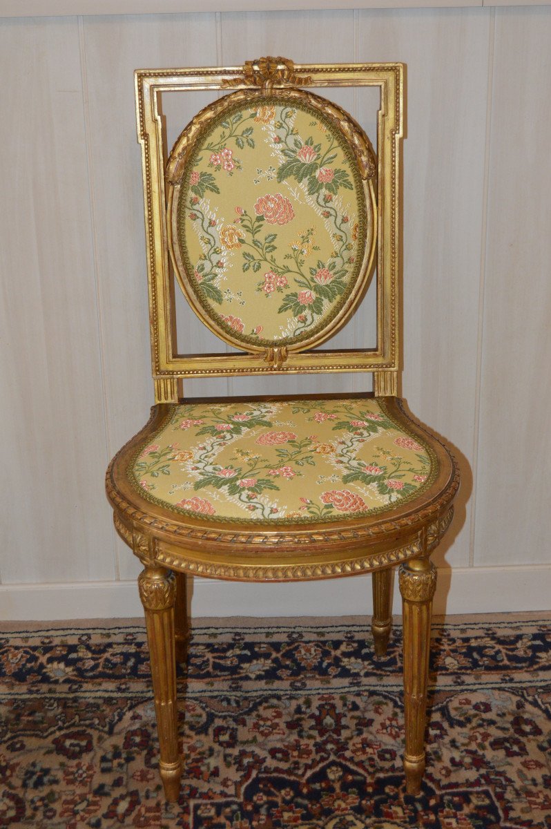 Pair Of Chairs In Golden Wood-photo-2