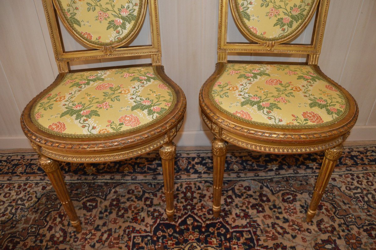 Pair Of Chairs In Golden Wood-photo-3