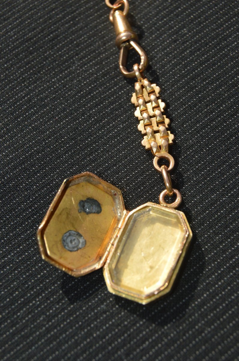 Châtelaine ( Chaine de montre ) en or-photo-2