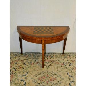 Table à Jeux Demi-lune De Style Louis XVI