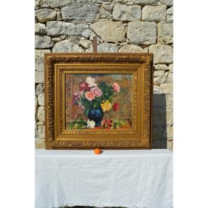 Large Painting, Still Life Signed Henri David